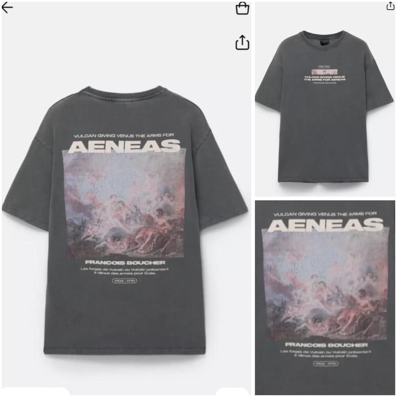 تيشرت راوند BERSHKA