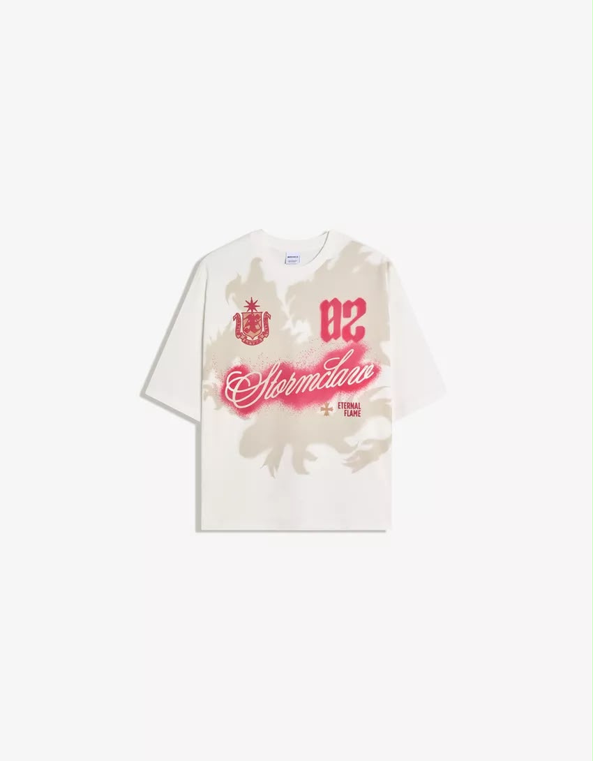 تيشرت راوند BERSHKA