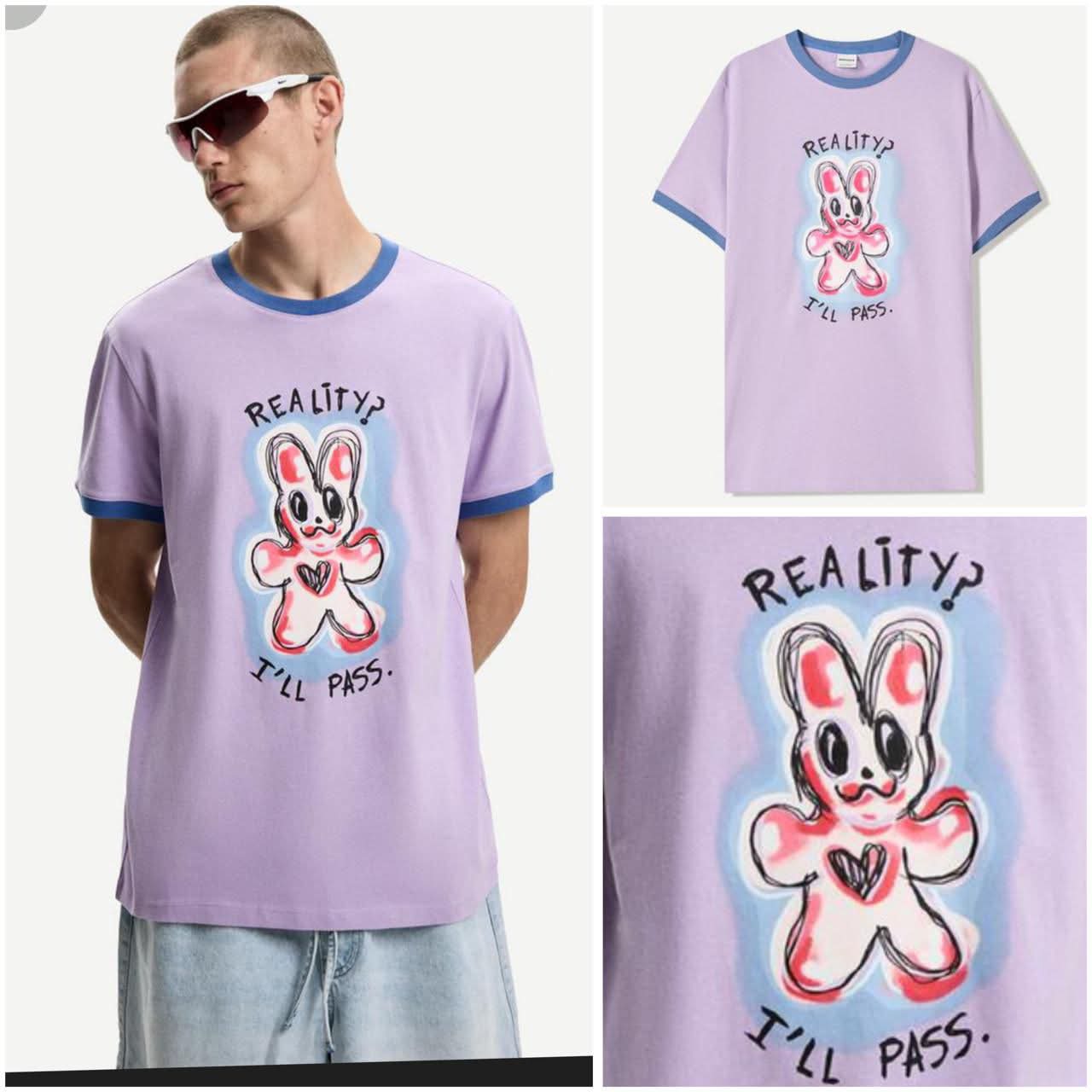 تيشرت راوند BERSHKA