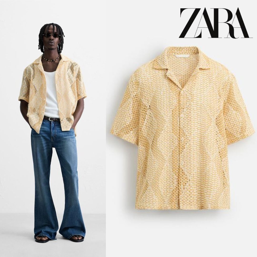 قميص نص كم zara