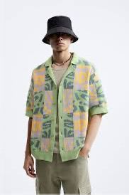 قميص نص كم zara