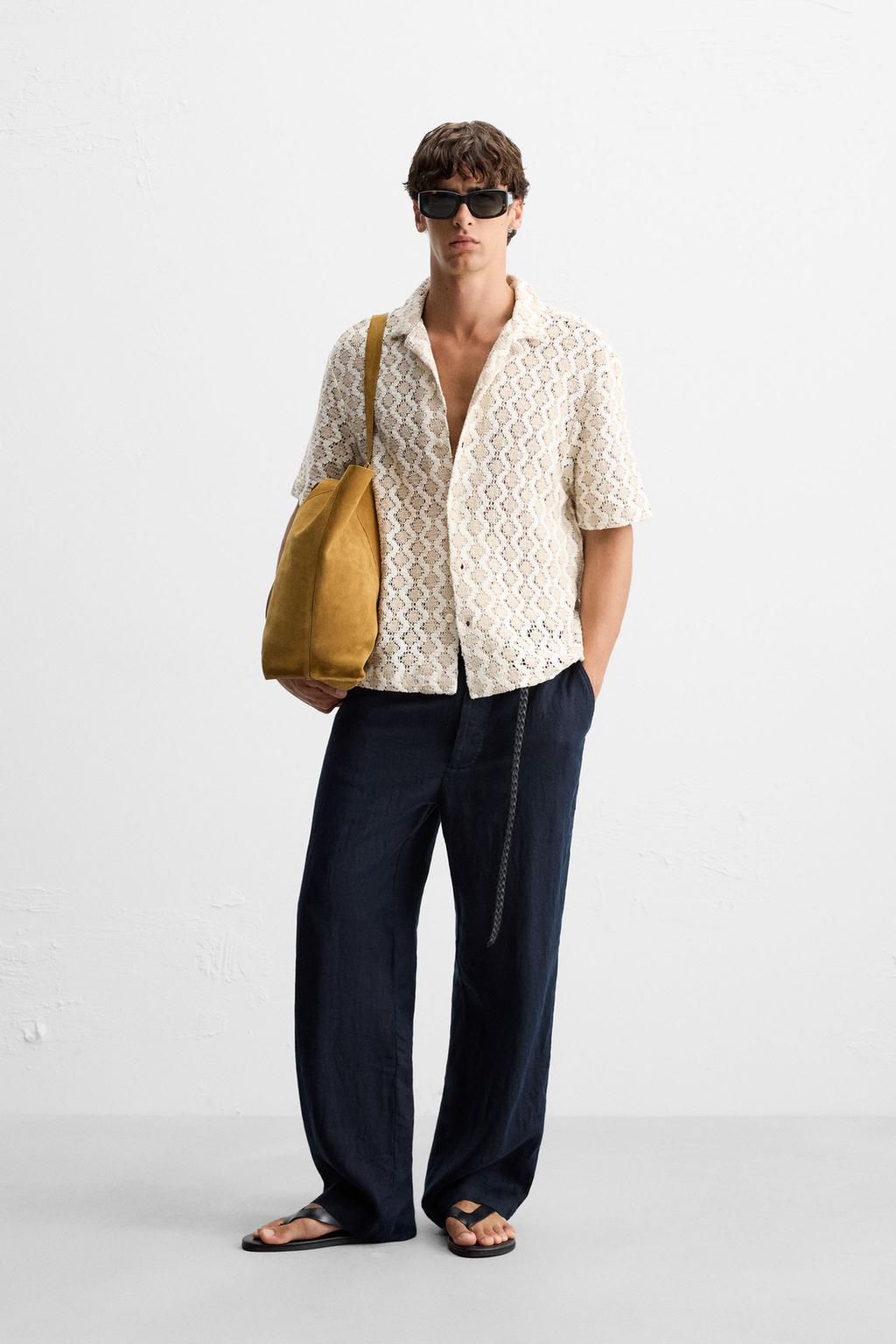 قميص نص كم zara