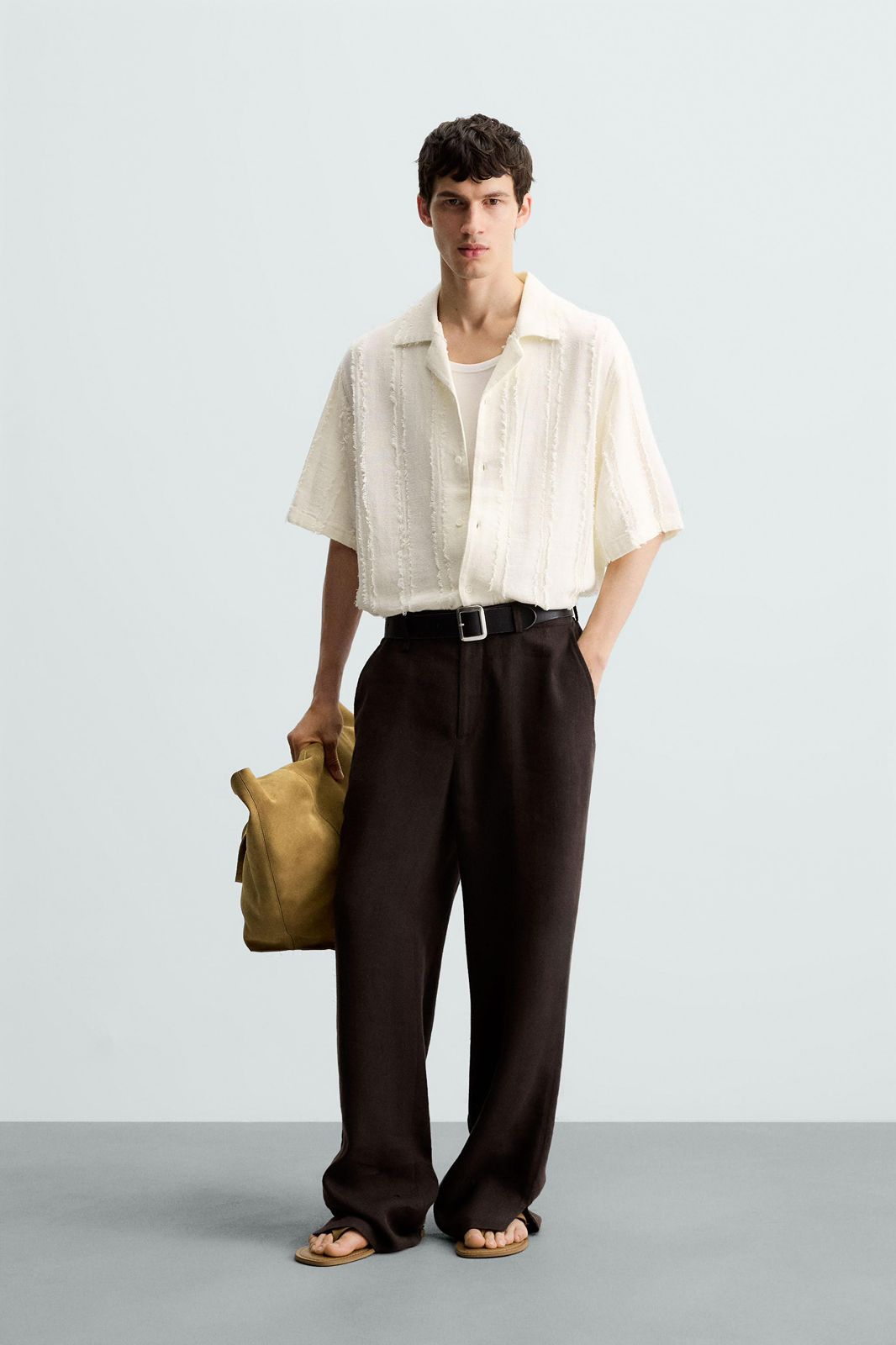 قميص نص كم zara